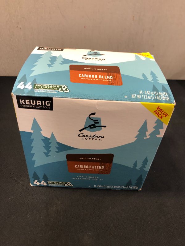 Photo 2 of Caribou Coffee Caribou Blend, Single-Serve Keurig K-Cup Pod, Medium Roast Coffee, 44 Count
BEST BY JUL 21 2022