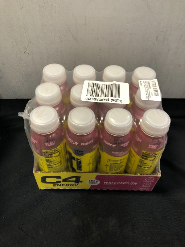 Photo 2 of Cellucor C4 Energy Non-Carbonated Zero Sugar Energy Drink, Pre Workout Drink + Beta Alanine, Watermelon, 12 Fl Oz (Pack of 12)
BEST BY SEP 2023