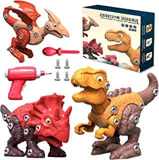 Photo 1 of Buouo Dinosaur Toys for 3 4 5 6 7 8 9 Years Old Boys, Take Apart 3 Dinosaur Toys for Kids 3-5, Learning Educational Building Construction with Electric Drill, Gift for Boys Girls, STEM Toys for 3-9 (FACTORY SEALED)
