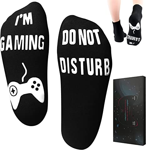 Photo 1 of Do Not Disturb I'm Gaming Socks, Gifts for Teenage Boys, Gaming Socks Novelty Birthday Gifts Ideas for Teen Boys Mens Sons (MEDIUM)
