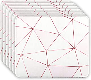 Photo 1 of Artiron Mouse Pad with Stitched Edges, Water-Resistant Premium-Textured Mouse Mat, Durable Non-Slip Rubber Base Mousepad for Computer Laptop Gaming Office Home, 10.2 x 8.3 in (Pink Stripe, 6pcs)
