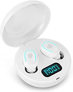 Photo 1 of Kebei Wireless Earbuds,Upgraded Bluetooth 5.1 in-Ear Stereo Wireless Headphones,IPX7 Waterproof Wireless Earphones, 20 Hrs Sport Earbuds,Noise Cancelling Mics Earphones for iOS and Android (White)
