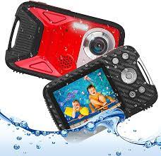 Photo 1 of Underwater Camera for Kids, Waterproof Digital Camera, Heegomn 2.8" LCD Screen 16MP 1080P Digital Video Camera Camcorder for Teenagers Students Gifts (Red)
