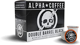 Photo 1 of Alpha Coffee – Double Barrel Black - 24 Count Coffee Pods - Premium Gourmet Craft Dark/French Roast Coffee | Veteran Owned - Specialty Small Batch Roasted Coffee | 100% Arabica Beans (BEST BY AUG 12 2022)
