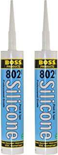 Photo 1 of 2-Pack Boss 802 Clear Pro Grade Silicone Sealant for Pool, spa, Household - 2 x 280ML. Tubes
