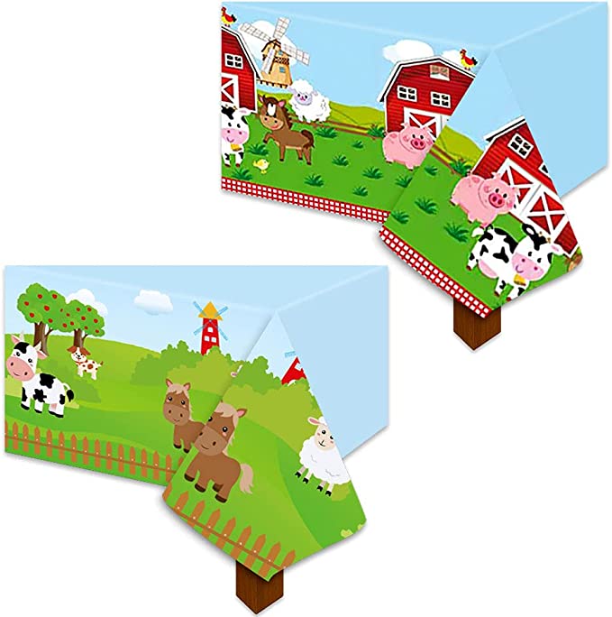 Photo 1 of 2 PCS Luxury Farm Animals Table Cover Farm Animals Tablecloth Farm Animals Party Supplies Farm Animals Party Accessories Farmhouse Party Supplies Barn Party Supplies
