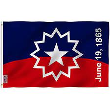 Photo 1 of Anley Fly Breeze 3x5 Foot Juneteenth Flag - Vivid Color and Fade Proof - Canvas Header and Double Stitched - Freedom Day Flags Polyester with Brass Grommets 3 X 5 Ft
