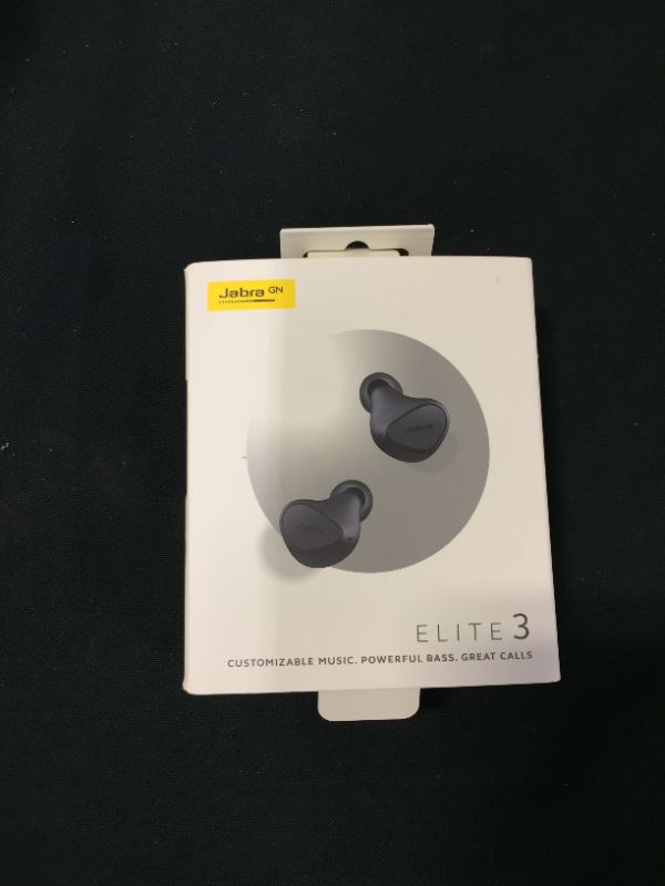 Photo 4 of Jabra Elite 3 in Ear Wireless Bluetooth Earbuds – Noise Isolating True Wireless Buds with 4 Built-in Microphones for Clear Calls, Rich Bass, Customizable Sound, and Mono Mode - Dark Grey
