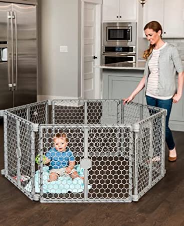 Photo 1 of Regalo Plastic 192-Inch Super Wide Adjustable Baby Gate and Play Yard, 2-In-1, Bonus Kit, Includes 4 Pack of Wall Mounts
