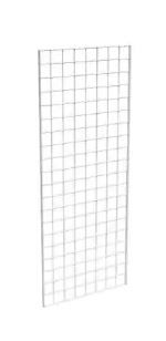 Photo 1 of 60 in. H x 24 in. W White Metal Grid Wall Panel Set (3-Pack)