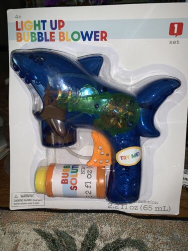 Photo 1 of Light Up Bubble Blower Shark Shooter Party Toy NIB
