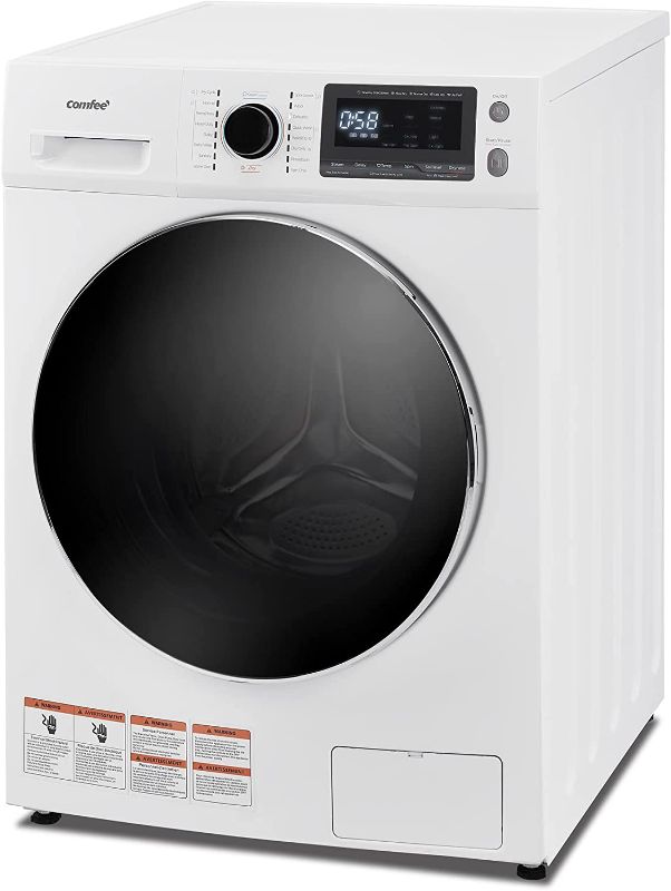 Photo 1 of COMFEE’ 24" Washer and Dryer Combo 2.7 cu.ft 26lbs Washing Machine Steam Care, Overnight Dry, No Shaking Front Load Combo Washer Full-Automatic Washing Machine, Dorm White
