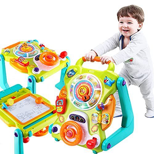 Photo 1 of iPlay, iLearn 3 in 1 Baby Walker Sit to Stand Toys, Kids Activity Center, Toddlers Musical Fun Table, Lights and Sounds, Learning, Birthday Gift for 9, 12, 18 Months, 1, 2 Year Old, Infant, Boy, Girl
