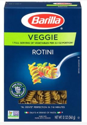 Photo 1 of Barilla Veggie Rotini, 12 Ounce -- 12 per case.
OCT 24 2022
