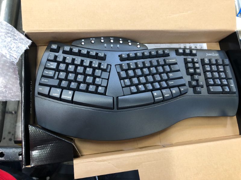 Photo 1 of Perixx Periboard-612 Wireless Ergonomic Split Keyboard with Dual Mode 2.4G and Bluetooth Feature, Compatible with Windows 10 and Mac OS X System, Black, US English Layout, (11354)
