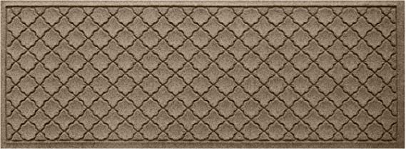 Photo 1 of Bungalow Flooring Waterhog Runner Door Mat, 2' x 5' Made in USA, Durable and Decorative Floor Covering, Skid Resistant, Indoor/Outdoor, Water-Trapping, Cordova Collection, Khaki/Camel
