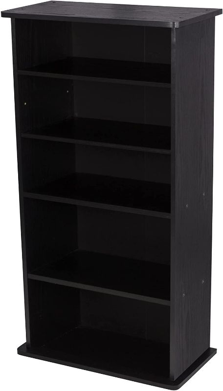 Photo 1 of Atlantic Drawbridge XL Media Storage Cabinet - Holds up to 240 CD, or 108 DVD or 132 Blue-ray, Extended Wide Base, Compact Footprint Ideal for Apartment or Dorm Room, PN 37936251 in Black
