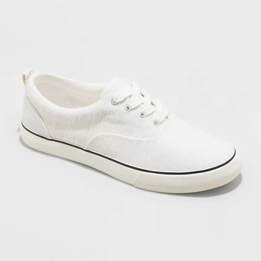 Photo 1 of Women's Molly Vulcanized Lace-Up Sneakers - Universal Thread White 8
