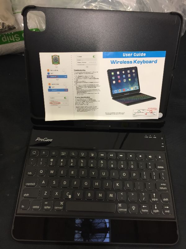 Photo 1 of ProCase Keyboard Case for iPad Air 5/4, iPad 10.9 inch 2022 2020 Case with Magnetically Detachable Wireless Keyboard for iPad 10.9" Air 5th 4th Generation -Black
