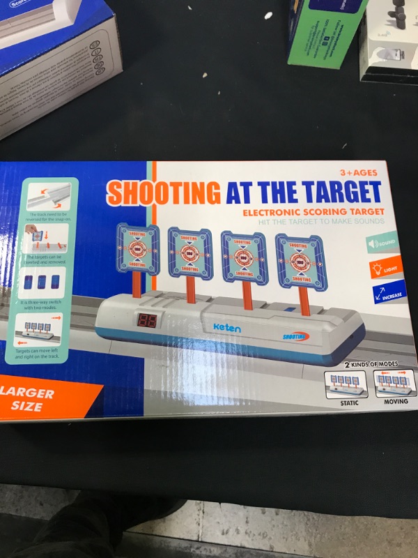 Photo 2 of Keten Electric Running Shooting Target for Nerf Guns, 4 Digital Targets Electronic Scoring Auto Reset Toy with Light Sound Effect for Shooting Practice, Ideal Gift Toy for Kids Boys & Girls,White,1818
