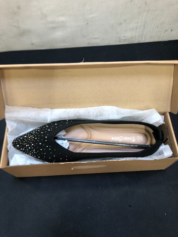 Photo 1 of VENUS CELIA BLACK POINTED SHOES WITH SPARKLES - SIZE 8