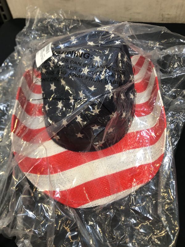 Photo 3 of Men’s Vintage USA American Flag Cowboy Hat W/Western Shape-It
