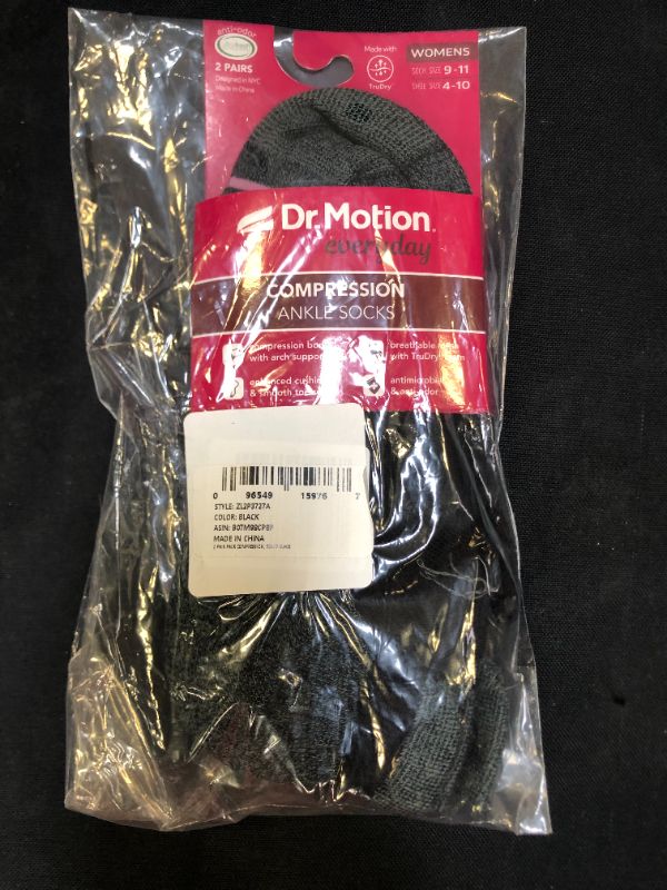 Photo 2 of Dr. Motion Women's 2pk Mild Compression Ankle Socks 4-10

