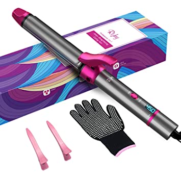 Photo 1 of Hair Curling Iron, Rifny 2 in 1 Flat Iron for Hair Straightener with Tourmaline Ceramic Flat Iron and 1 Inch Curling Wand, Double Anion Emitter Hair Wand Curling Iron for All Hair Styles Gift (CS10)
