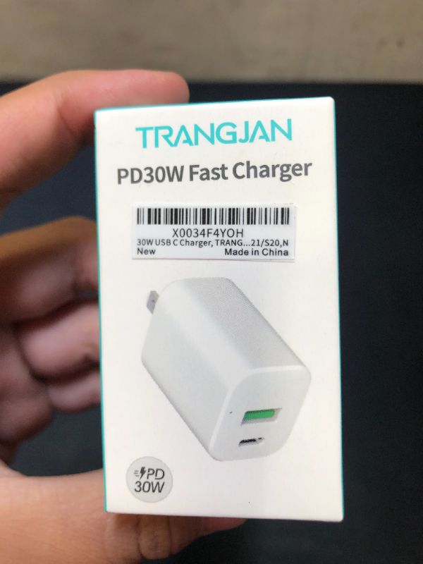Photo 2 of 30W USB C Charger, TRANGJAN USB-C & USB 2 Port PD Fast Charger Box Adapter for iPhone 13 12 Mini 13 Pro Max/11/SE iPad, Super Fast Charger USB and Type C for Samsung Galaxy S21/S20,Note 20/10 Pixel 6
