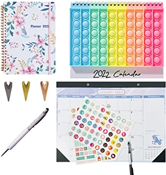 Photo 1 of Appreciation Gifts for Coworkers, Planner 2022 for Women 7pcs of set 24 Month Large weekly planner 2022-2023 Planners for Work or Home with Monthly Weekly and Daily to Improve Time Management Productivity and Live Happier
