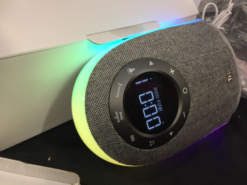 Photo 7 of tribit home Bluetooth speaker 25w powerful & premium sound with LCD time  display, RGB lights show 