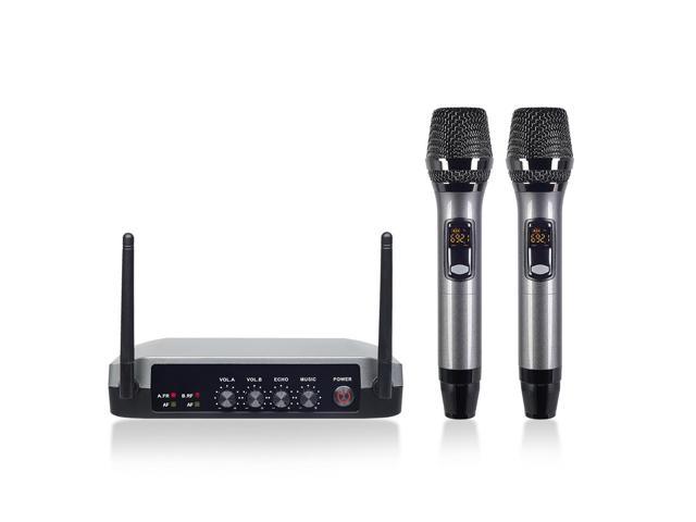 Photo 1 of BOMGE UFH Wireless Microphone Mic for Smart TV Karaoke with Optical&Coaxial Bluetooth Input, 85 Meters Range, Metal Dual Professional for Singing, Party, Church, PA System (BG-301U)
