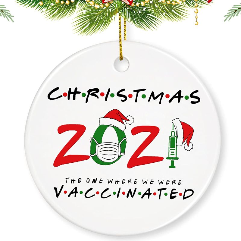 Photo 1 of Christmas Ornaments, Touber 2021 Ornament Christmas Ornaments Quarantine 2021 Pandemic Christmas Ornaments Funny Home Decor 2021 Christmas Tree Decoration - Gifts for Christmas Pack Of 2