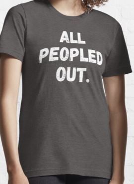 Photo 1 of All Peopled Out Essential T-Shirt Grey Size Small