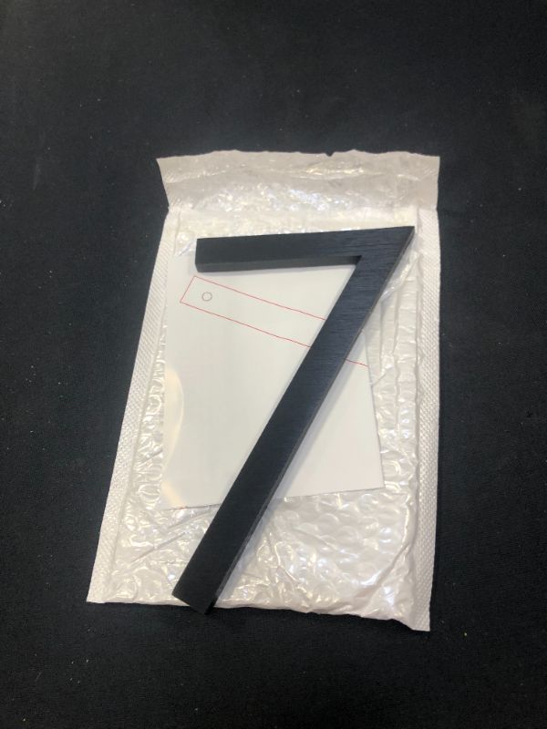 Photo 1 of 8 inch Large Modern House Numbers, Black plastic with hardware included (7)
