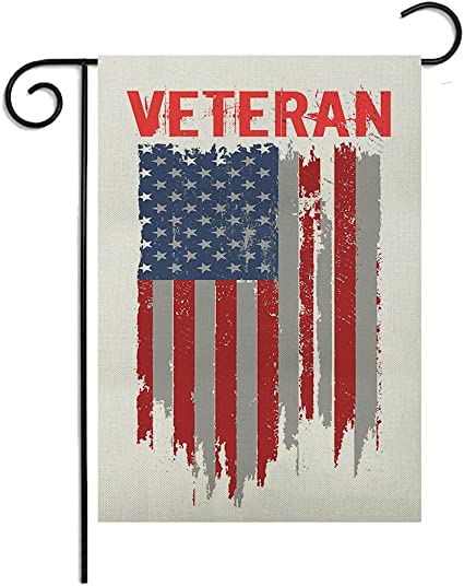 Photo 1 of 28 x40 Inches Seasonal Garden Flag American Patriotic Veteran 4th of July Indenpendece Day Memorial Day Double Sided Vibrant Printing on Both Sides Decorative House Yard Flag Garden Outdoor Decoration
