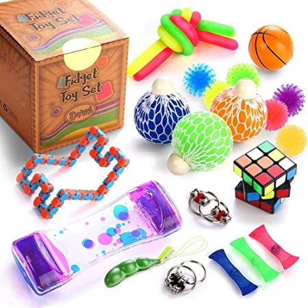 Photo 1 of 25 Pcs Sensory Fidget Toys Set, Stress Relief and Anti-Anxiety Tools Bundle Toys Assortment,Stocking Stuffers for Kids Adults,Party Favors Carnival Prize Classroom Rewards

