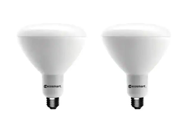 Photo 1 of 90-Watt Equivalent BR40 Dimmable LED Light Bulb Soft White (2-Pack)
