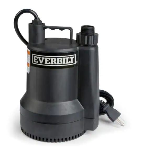 Photo 1 of 1/6 HP Plastic Submersible Utility Pump
