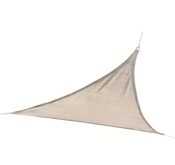 Photo 1 of 12 ft. x 12 ft. Almond Triangle Shade Sail
