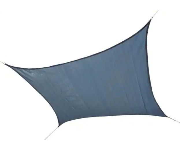 Photo 1 of 12 ft. x 12 ft. Blue Square Shade Sail
