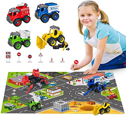 Photo 1 of BerrysParadise Kids Truck Take Apart Trucks with Play Mat Toy Construction Vehicles with 6 Road Signs Toy Car Set Gift Toys for 3 4 5 6 Kids Boys Girls Birthday Christmas
FACTORY SEALED.
