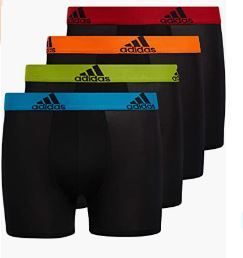 Photo 1 of adidas Kids-Boy's Performance Boxer Briefs Underwear (4-Pack)
size 10-12 medium 