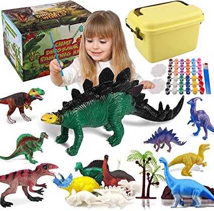 Photo 1 of 60Pcs Dinosaur Painting Kits for Kids DIY Arts Crafts and Supplies Set Painting Kit, Kids Educational Set Toys 4 5 6 7 8 Years Old Boys and Girls Party Toys
