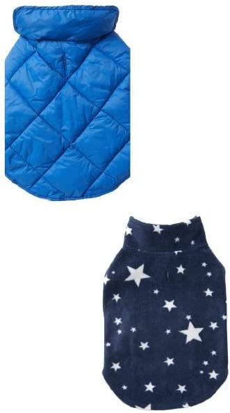Photo 1 of 32 Degrees 2 Pack Winter Dog Coat | Quilted and Fleece Vest for Cold Weather | ( SIZE: MEDIUM ) 
