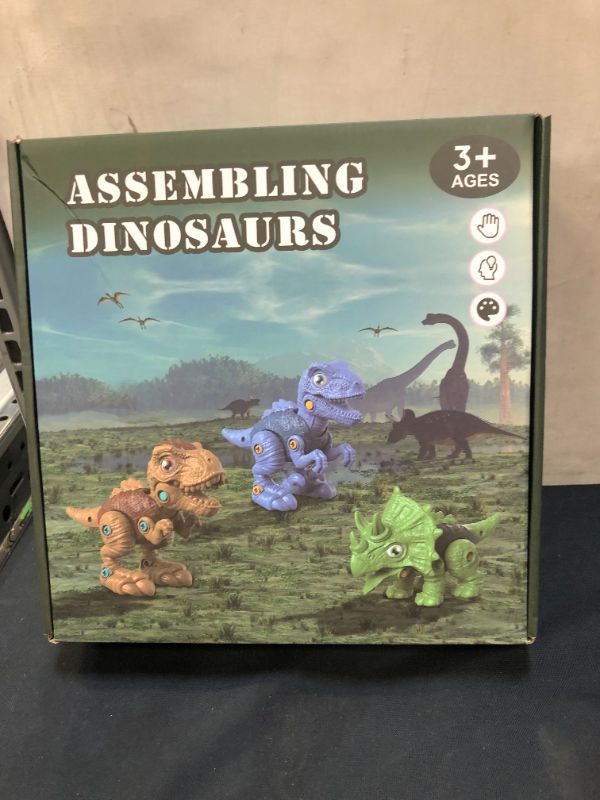 Photo 3 of [2022 New] Take Apart Dinosaur Toys with 3 Dinosaurs, 3 Dinosaur Eggs, 1 Dinosaur Electric Drill, STEM Educational Construction Building Kids Toys for 3 4 5 6 7 8 Year Old Boys Girls Gifts
