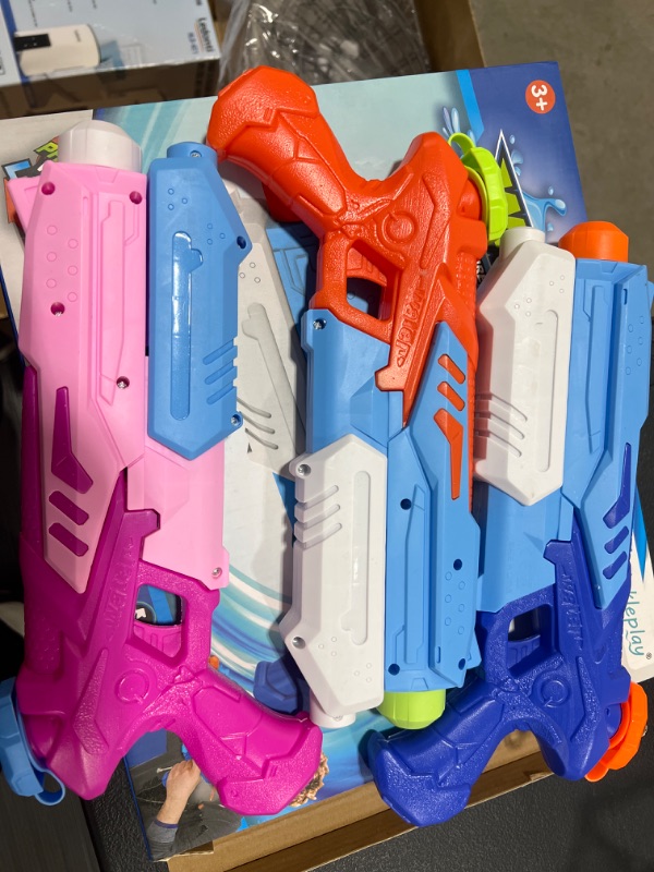 Photo 2 of 3 Pack Super Water Guns for Kids Adults Water Blaster Soaker Squirt Guns
