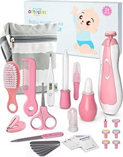 Photo 1 of OTTOLIVES Baby Healthcare and Grooming Kit, 24 in 1 Baby Electric Nail Trimmer Set Newborn Nursery Health Care Set for Newborn Infant Toddlers Baby Boys Girls Kids Haircut Tools (0-3 Years+) (Pink)
