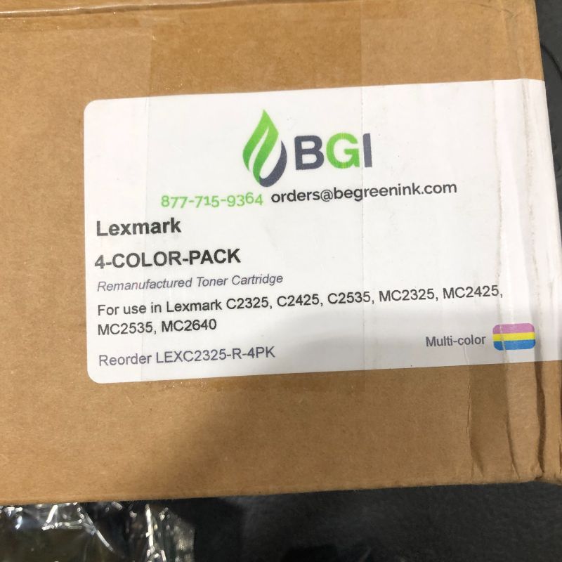 Photo 4 of BGI Compatible Replacement Toner for Lexmark C2325dw MC2325adw C2325 C2425dw MC2425adw C2535dw MC2535adwe MC2640adwe Toner Ink | C231HK0 C231HC0 C231HM0 C231HY0 | BCMY 4-Pack | High Yield