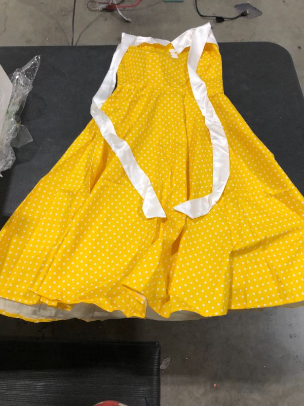 Photo 1 of Women's Yellow Poke-a-Dot Dress, Small